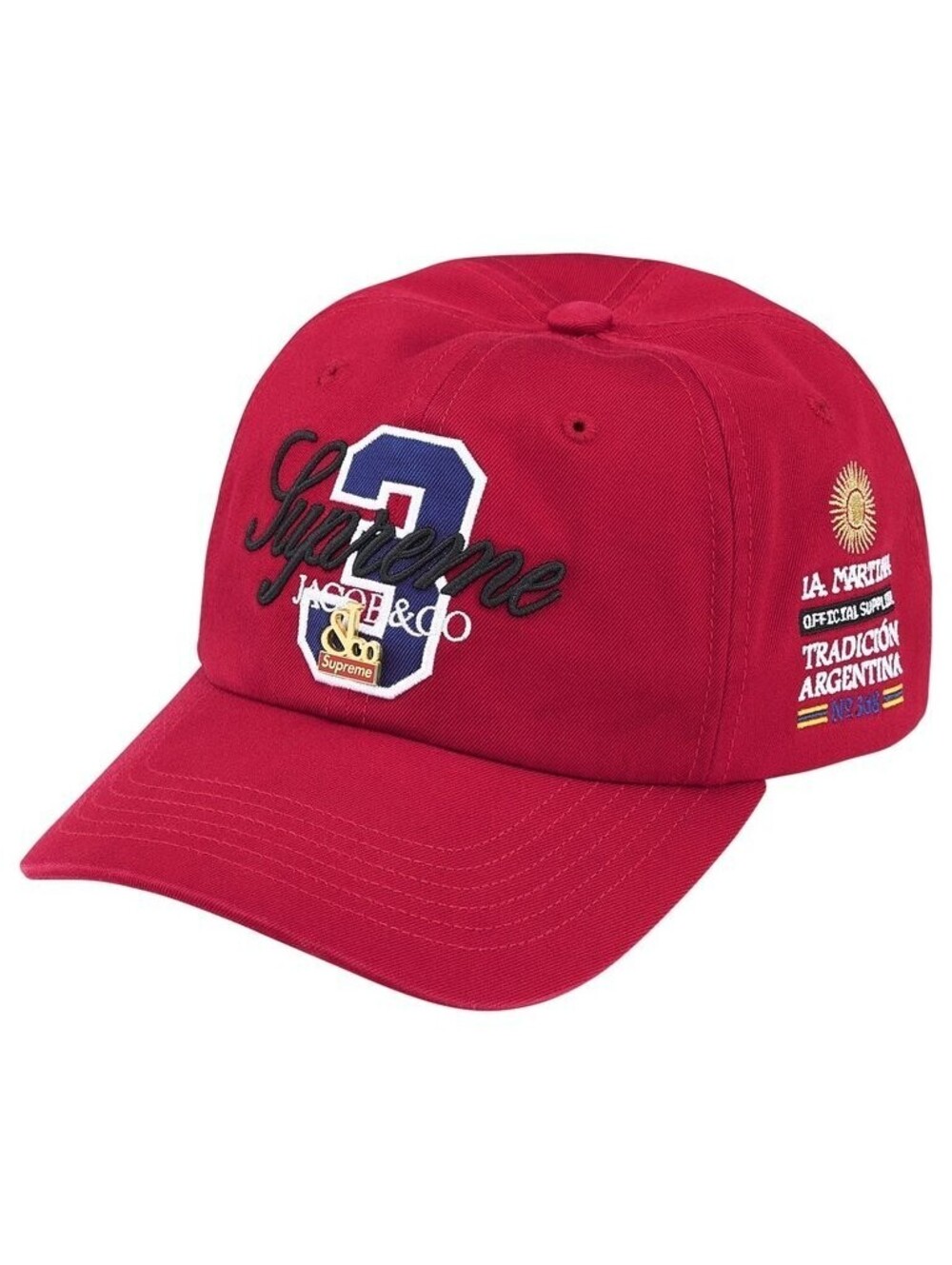 NEW Supreme La Martina Jacob & Co 6-Panel Hat Red SS26 Polo Cap Embroidered